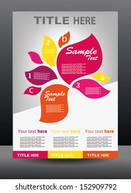 Vector business presentation, brochure, flyer, magazine cover & poster design template