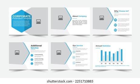 Vector business presentation powerpoint template design