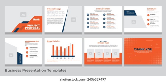 Vector business presentation powerpoint template design