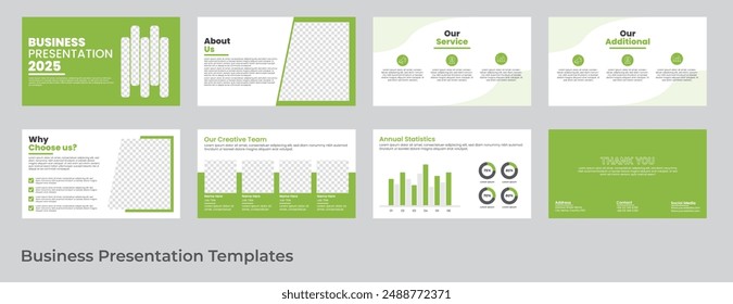 Vector business presentation powerpoint template design