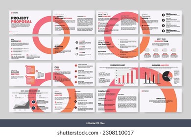 Vector  business presentation slides template green color design minimalist business layout template design