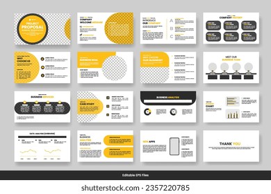 Vector  business presentation slides template  color design minimalist business layout template design