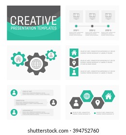 Vector business presentation template slides background design 