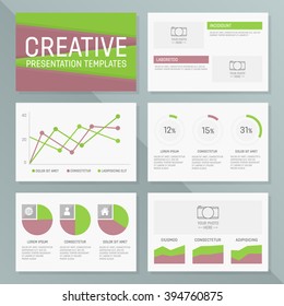 Vector business presentation template slides background design 
