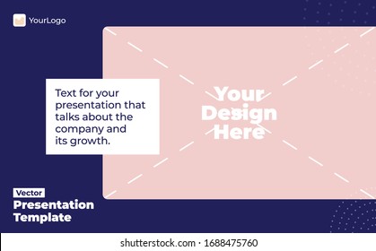 Vector and Business Presentation Template. Text for your presentation that talks about the company and it`s growth. Awesome and Vector. Multicolored and abstract elements.