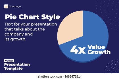 Vector and Business Presentation Template. Text for your presentation that talks about the company and it`s growth. Awesome and Vector. Multicolored and abstract elements.
