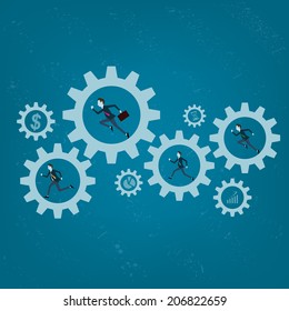 Vector business processing backgrounds