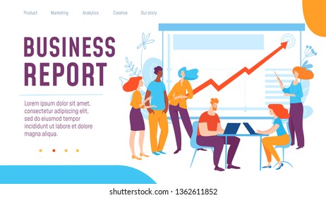 Vector business report concept creative template. Thinking and brainstorming on solution and success, business strategy. Great design for presentation, web, advertisment and landing page. 