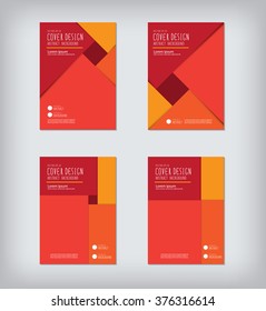 Vector Business report square and geometric cover design flat style. Business brochure template layout, Business cover design, Business annual report, magazine, Business flyer or booklet in A4 