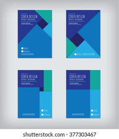 Vector Business report square and geometric cover design flat style. Business brochure template layout, Business cover design, Business annual report, magazine, Business flyer or booklet in A4 