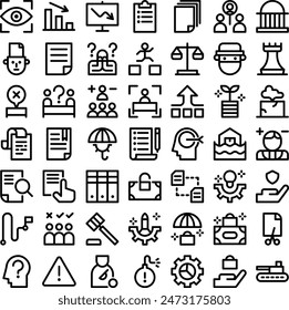 Vector del conjunto de iconos de riesgo empresarial. Perfecto para la interfaz de usuario, nueva aplicación
