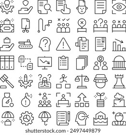 Vector del conjunto de iconos de riesgo empresarial. Perfecto para la interfaz de usuario, nueva aplicación
