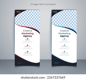 Vector business roll up banner design.