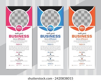 Vector Business Roll Up Banner Design Template 