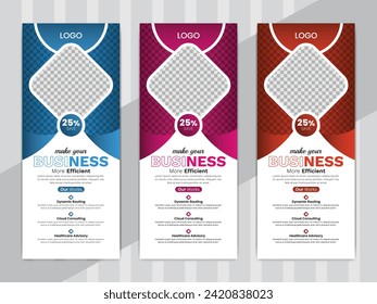 Vector Business Roll Up Banner Design Template 