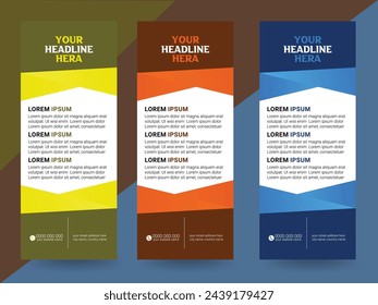 vector business roll up display standard para fines de presentación vector business