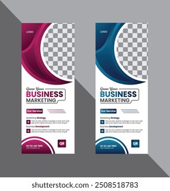 Vector Business Rull Up Banner Design Template.
