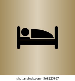 Vector : Business and Service Concept Present By Colorful Glossy Style Map Pointer With Hotel, Hostel, Motel, Service Apartment, Resort or Bedroom Sign 