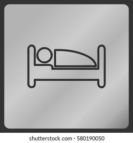 Vector : Business and Service Concept Present By Colorful Glossy Style Map Pointer With Hotel, Hostel, Motel, Service Apartment, Resort or Bedroom Sign 