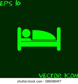 Vector : Business and Service Concept Present By Colorful Glossy Style Map Pointer With Hotel, Hostel, Motel, Service Apartment, Resort or Bedroom Sign 