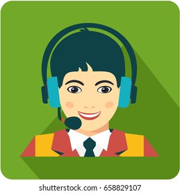 Vector business sign square shape icon support