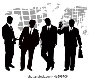 the vector business silhouette