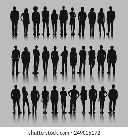 Vector of Business Silhouettes