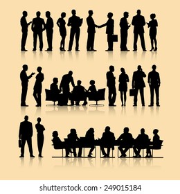 Vector of Business Silhouettes