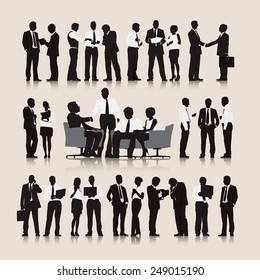 Vector of Business Silhouettes