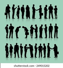 Vector of Business Silhouettes