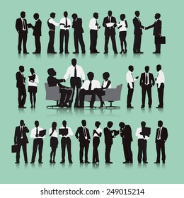 Vector of Business Silhouettes