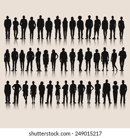 Vector of Business Silhouettes