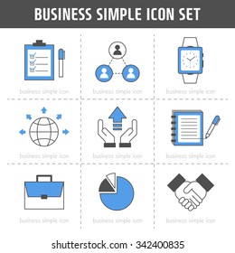 Vector business simple icon set