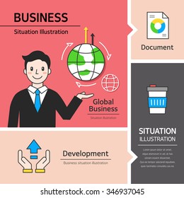 Vector business situation illustration
