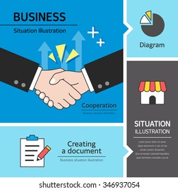 Vector business situation illustration