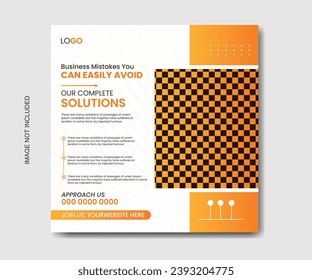 Vector business social media post template