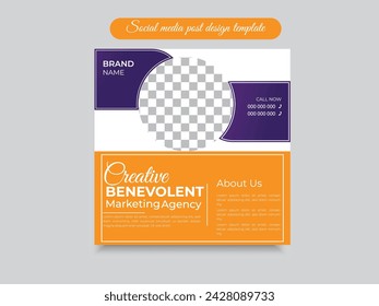 Vector business social media post design template