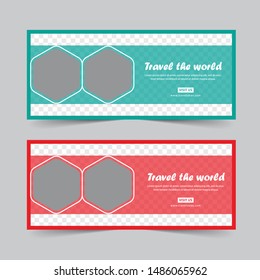 Vector business standard size Web Banners Set. Modern design concept for corporate website advertising