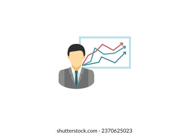 Vector business startup flat icons editable background 