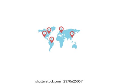 Vector business startup flat icons editable background 