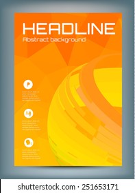 Vector business stationary design template with infographics and telephone template. Business flyer.