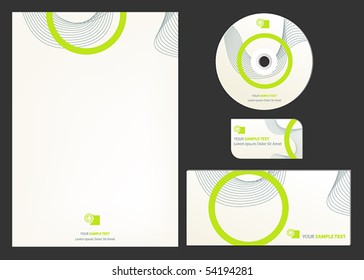 Vector business stationary set