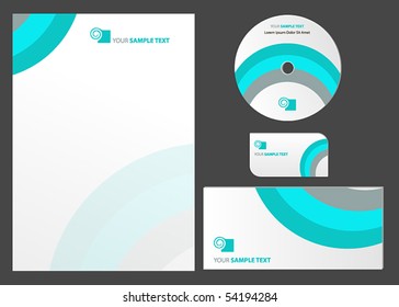 Vector business stationary set