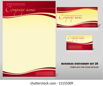 Vector business stationery set 19