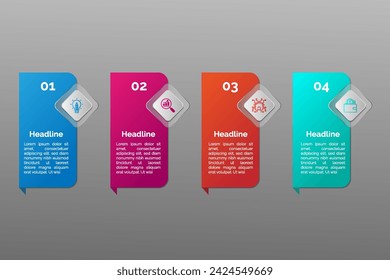 Vector business statistic infographic design template.