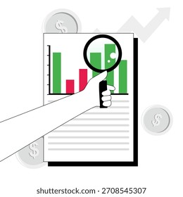 Conceito de Ilustração de Estatísticas de Negócios de Vetor
