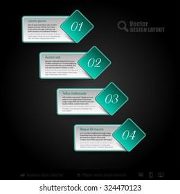 Vector business stickers. Template of web designs, presentations, infographics. Design elements.