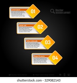 Vector business stickers. Template of web designs, presentations, infographics. Design elements.