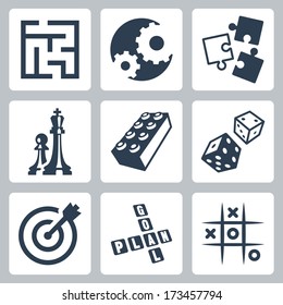 Vector business strategies and development 'game concept' icons set