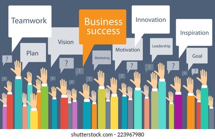 Vector business success process background